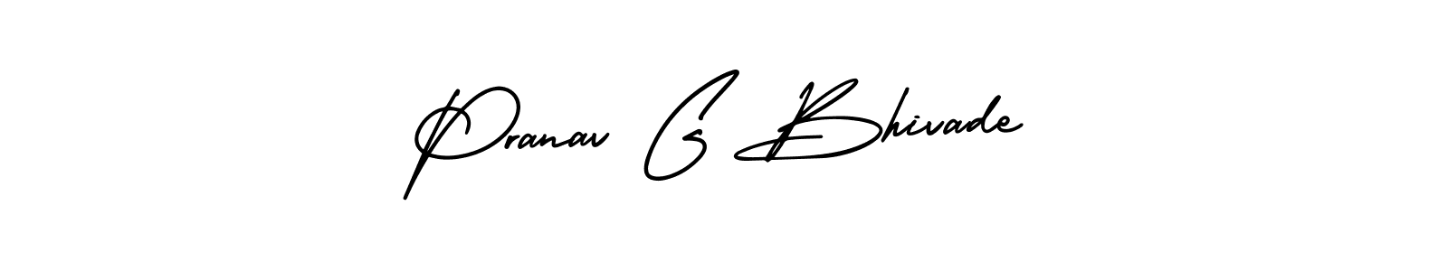 The best way (AmerikaSignatureDemo-Regular) to make a short signature is to pick only two or three words in your name. The name Pranav G Bhivade include a total of six letters. For converting this name. Pranav G Bhivade signature style 3 images and pictures png
