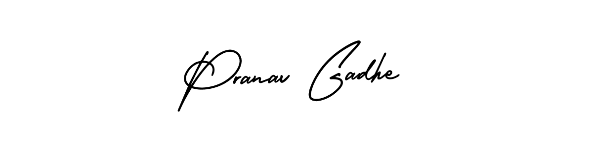 if you are searching for the best signature style for your name Pranav Gadhe. so please give up your signature search. here we have designed multiple signature styles  using AmerikaSignatureDemo-Regular. Pranav Gadhe signature style 3 images and pictures png