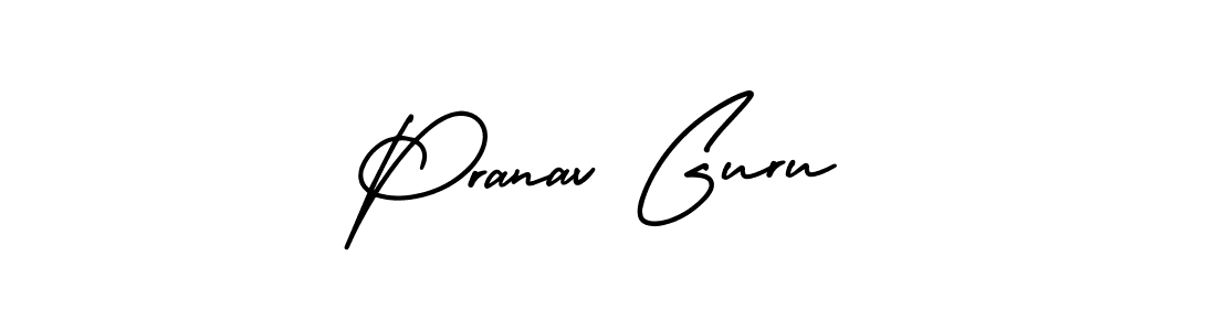 How to Draw Pranav Guru signature style? AmerikaSignatureDemo-Regular is a latest design signature styles for name Pranav Guru. Pranav Guru signature style 3 images and pictures png