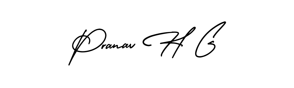 This is the best signature style for the Pranav H G name. Also you like these signature font (AmerikaSignatureDemo-Regular). Mix name signature. Pranav H G signature style 3 images and pictures png