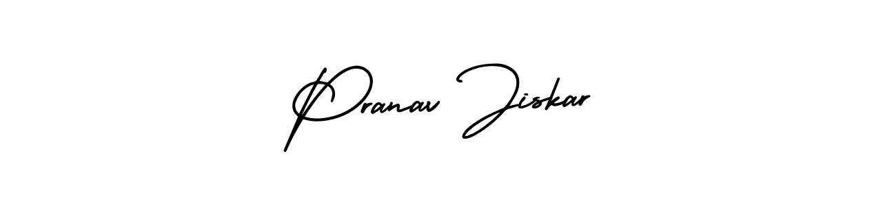 Design your own signature with our free online signature maker. With this signature software, you can create a handwritten (AmerikaSignatureDemo-Regular) signature for name Pranav Jiskar. Pranav Jiskar signature style 3 images and pictures png