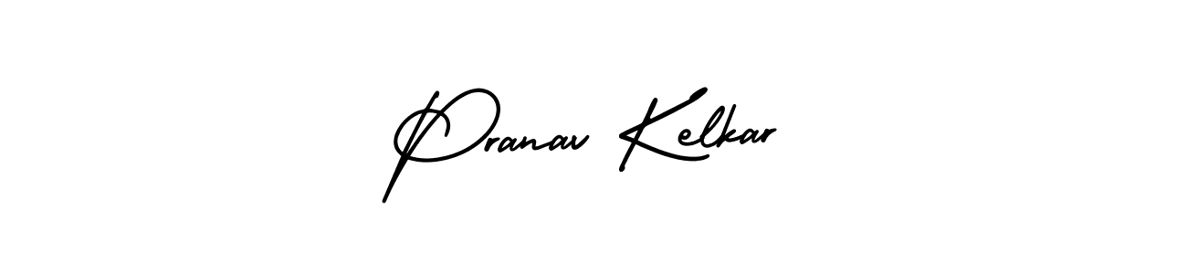 You should practise on your own different ways (AmerikaSignatureDemo-Regular) to write your name (Pranav Kelkar) in signature. don't let someone else do it for you. Pranav Kelkar signature style 3 images and pictures png