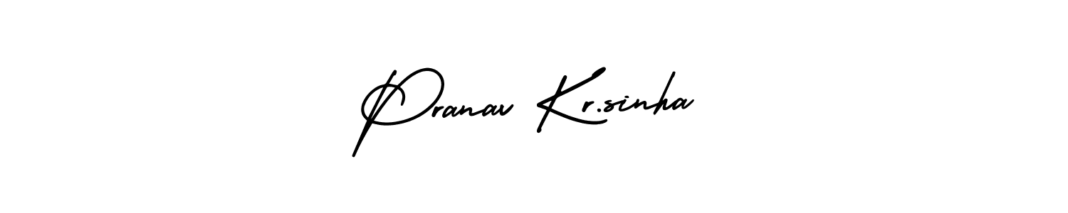 Make a beautiful signature design for name Pranav Kr.sinha. With this signature (AmerikaSignatureDemo-Regular) style, you can create a handwritten signature for free. Pranav Kr.sinha signature style 3 images and pictures png