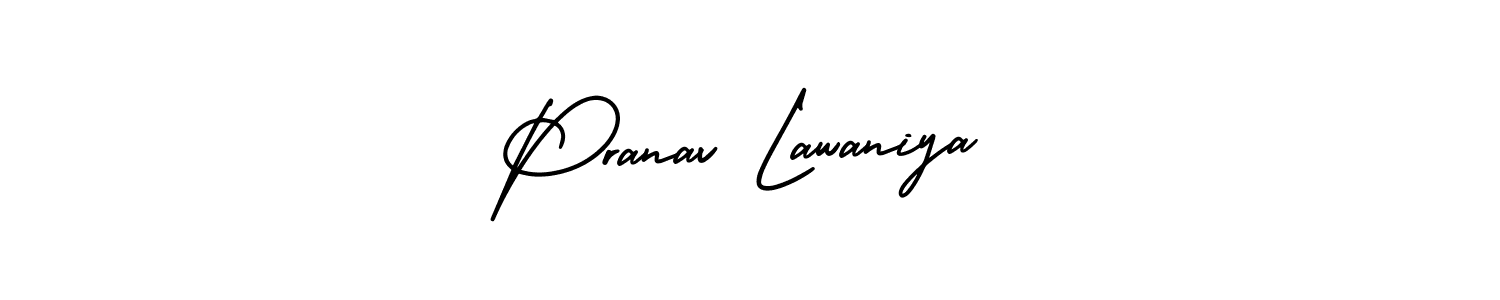 How to make Pranav Lawaniya signature? AmerikaSignatureDemo-Regular is a professional autograph style. Create handwritten signature for Pranav Lawaniya name. Pranav Lawaniya signature style 3 images and pictures png