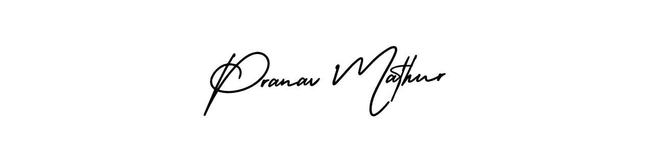 Create a beautiful signature design for name Pranav Mathur. With this signature (AmerikaSignatureDemo-Regular) fonts, you can make a handwritten signature for free. Pranav Mathur signature style 3 images and pictures png