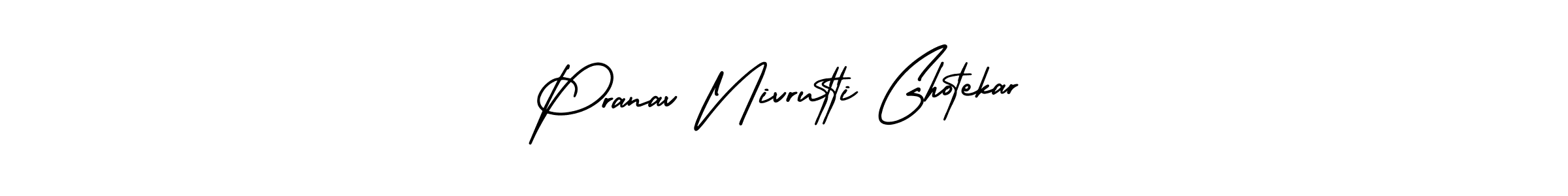 Create a beautiful signature design for name Pranav Nivrutti Ghotekar. With this signature (AmerikaSignatureDemo-Regular) fonts, you can make a handwritten signature for free. Pranav Nivrutti Ghotekar signature style 3 images and pictures png