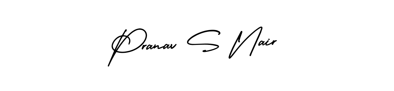 Pranav S Nair stylish signature style. Best Handwritten Sign (AmerikaSignatureDemo-Regular) for my name. Handwritten Signature Collection Ideas for my name Pranav S Nair. Pranav S Nair signature style 3 images and pictures png