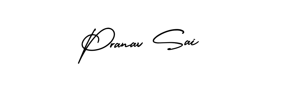 if you are searching for the best signature style for your name Pranav Sai. so please give up your signature search. here we have designed multiple signature styles  using AmerikaSignatureDemo-Regular. Pranav Sai signature style 3 images and pictures png