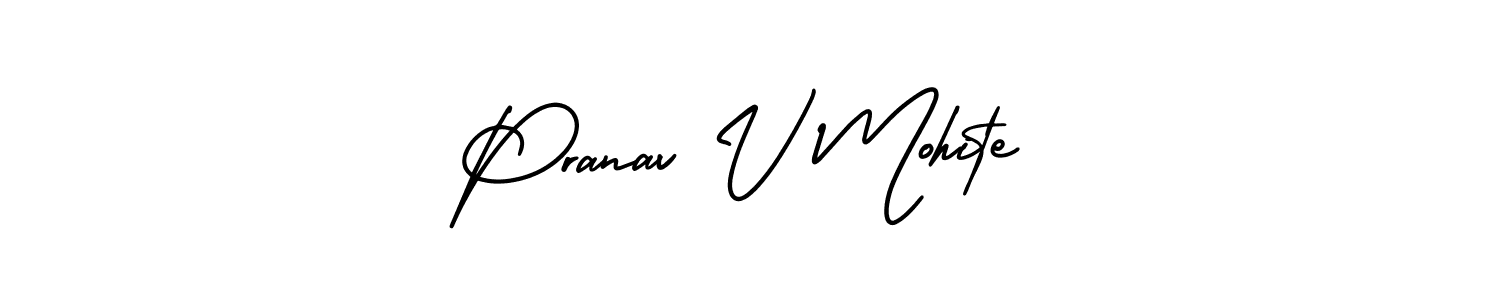 Create a beautiful signature design for name Pranav V Mohite. With this signature (AmerikaSignatureDemo-Regular) fonts, you can make a handwritten signature for free. Pranav V Mohite signature style 3 images and pictures png