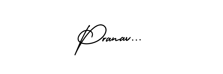 Also You can easily find your signature by using the search form. We will create Pranav... name handwritten signature images for you free of cost using AmerikaSignatureDemo-Regular sign style. Pranav... signature style 3 images and pictures png