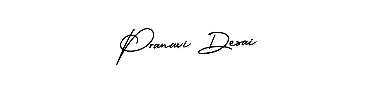 Use a signature maker to create a handwritten signature online. With this signature software, you can design (AmerikaSignatureDemo-Regular) your own signature for name Pranavi Desai. Pranavi Desai signature style 3 images and pictures png