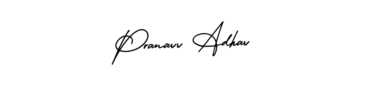 How to Draw Pranavv Adhav signature style? AmerikaSignatureDemo-Regular is a latest design signature styles for name Pranavv Adhav. Pranavv Adhav signature style 3 images and pictures png