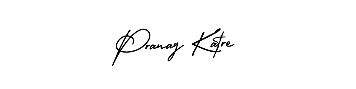 Pranay Katre stylish signature style. Best Handwritten Sign (AmerikaSignatureDemo-Regular) for my name. Handwritten Signature Collection Ideas for my name Pranay Katre. Pranay Katre signature style 3 images and pictures png