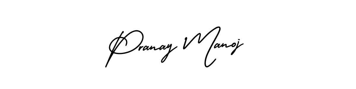 AmerikaSignatureDemo-Regular is a professional signature style that is perfect for those who want to add a touch of class to their signature. It is also a great choice for those who want to make their signature more unique. Get Pranay Manoj name to fancy signature for free. Pranay Manoj signature style 3 images and pictures png