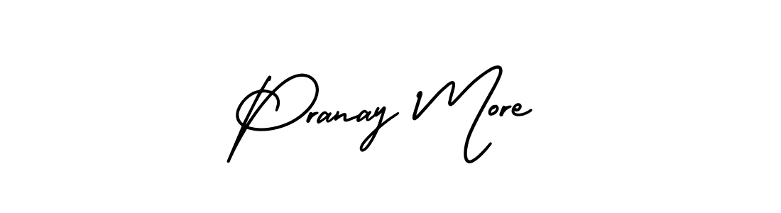 Make a beautiful signature design for name Pranay More. With this signature (AmerikaSignatureDemo-Regular) style, you can create a handwritten signature for free. Pranay More signature style 3 images and pictures png