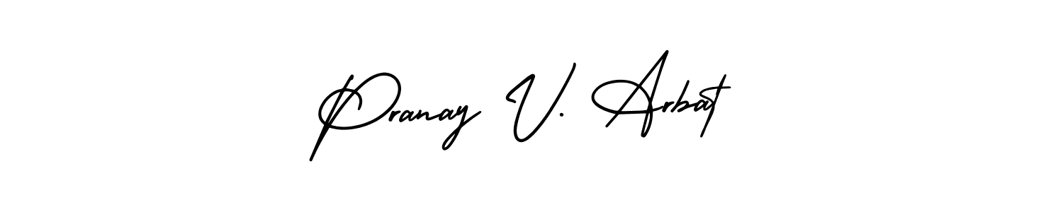 Make a beautiful signature design for name Pranay V. Arbat. Use this online signature maker to create a handwritten signature for free. Pranay V. Arbat signature style 3 images and pictures png