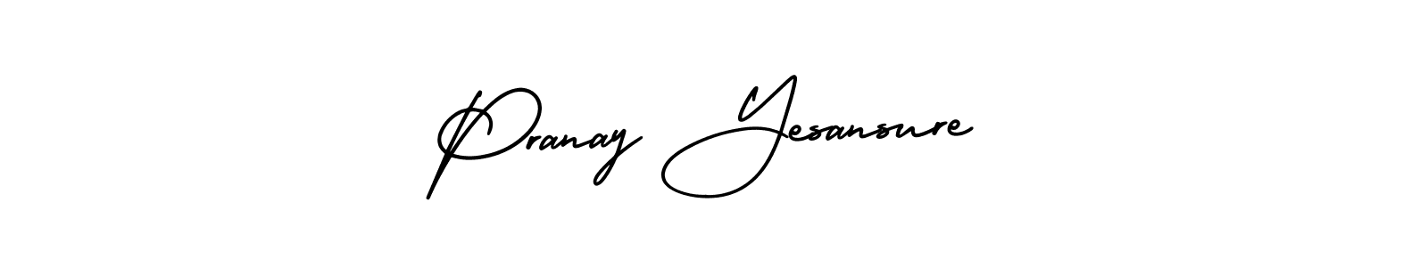 Create a beautiful signature design for name Pranay Yesansure. With this signature (AmerikaSignatureDemo-Regular) fonts, you can make a handwritten signature for free. Pranay Yesansure signature style 3 images and pictures png