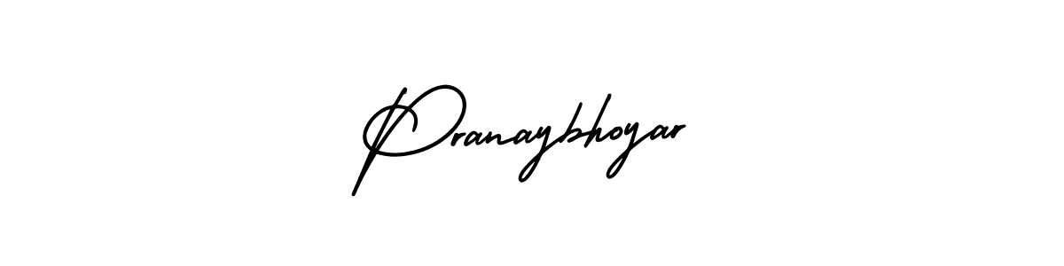 How to make Pranaybhoyar name signature. Use AmerikaSignatureDemo-Regular style for creating short signs online. This is the latest handwritten sign. Pranaybhoyar signature style 3 images and pictures png