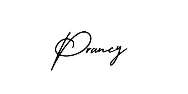 Prancy stylish signature style. Best Handwritten Sign (AmerikaSignatureDemo-Regular) for my name. Handwritten Signature Collection Ideas for my name Prancy. Prancy signature style 3 images and pictures png