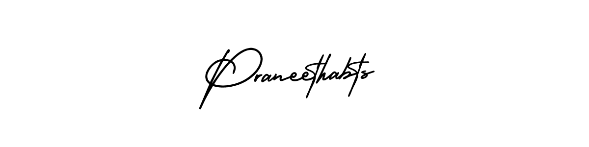 It looks lik you need a new signature style for name Praneethabts. Design unique handwritten (AmerikaSignatureDemo-Regular) signature with our free signature maker in just a few clicks. Praneethabts signature style 3 images and pictures png