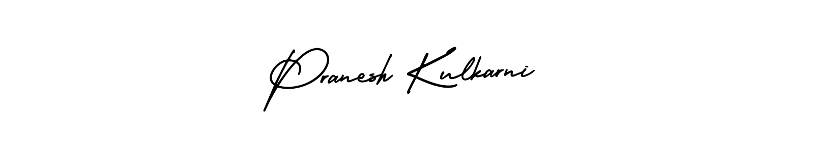 Make a beautiful signature design for name Pranesh Kulkarni. With this signature (AmerikaSignatureDemo-Regular) style, you can create a handwritten signature for free. Pranesh Kulkarni signature style 3 images and pictures png