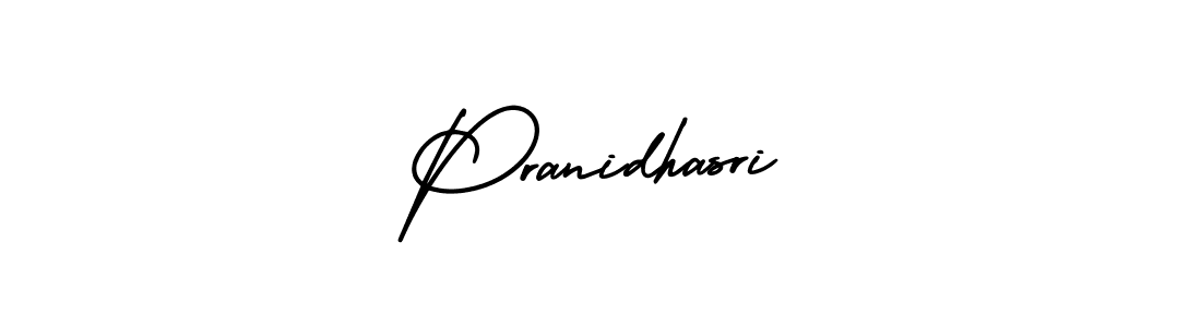 Make a beautiful signature design for name Pranidhasri. With this signature (AmerikaSignatureDemo-Regular) style, you can create a handwritten signature for free. Pranidhasri signature style 3 images and pictures png