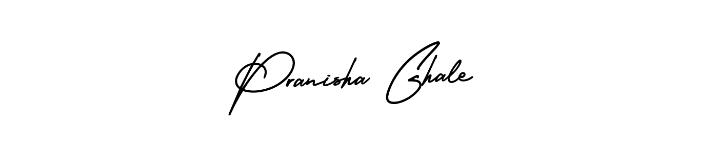 How to make Pranisha Ghale name signature. Use AmerikaSignatureDemo-Regular style for creating short signs online. This is the latest handwritten sign. Pranisha Ghale signature style 3 images and pictures png