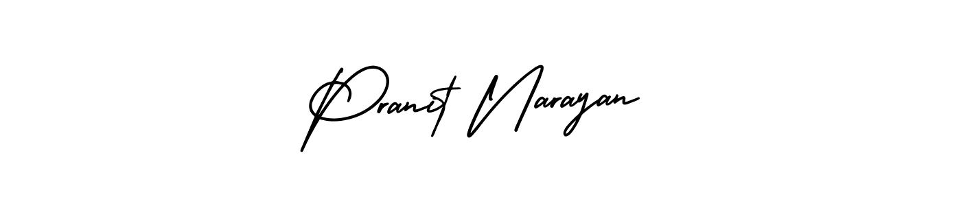 Create a beautiful signature design for name Pranit Narayan. With this signature (AmerikaSignatureDemo-Regular) fonts, you can make a handwritten signature for free. Pranit Narayan signature style 3 images and pictures png