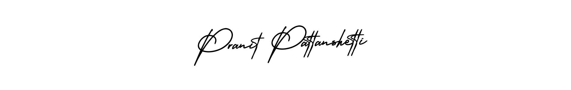 Design your own signature with our free online signature maker. With this signature software, you can create a handwritten (AmerikaSignatureDemo-Regular) signature for name Pranit Pattanshetti. Pranit Pattanshetti signature style 3 images and pictures png