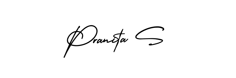 Create a beautiful signature design for name Pranita S. With this signature (AmerikaSignatureDemo-Regular) fonts, you can make a handwritten signature for free. Pranita S signature style 3 images and pictures png
