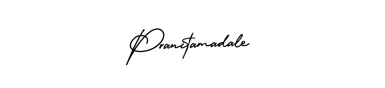 Make a beautiful signature design for name Pranitamadale. With this signature (AmerikaSignatureDemo-Regular) style, you can create a handwritten signature for free. Pranitamadale signature style 3 images and pictures png