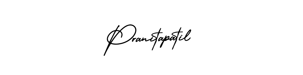 It looks lik you need a new signature style for name Pranitapatil. Design unique handwritten (AmerikaSignatureDemo-Regular) signature with our free signature maker in just a few clicks. Pranitapatil signature style 3 images and pictures png