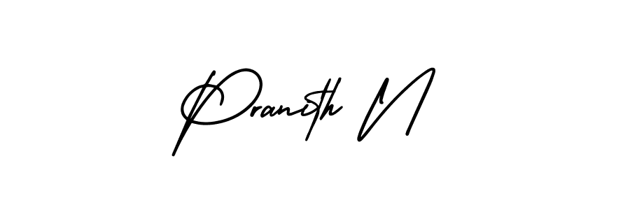 You can use this online signature creator to create a handwritten signature for the name Pranith N. This is the best online autograph maker. Pranith N signature style 3 images and pictures png