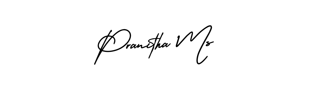 if you are searching for the best signature style for your name Pranitha Ms. so please give up your signature search. here we have designed multiple signature styles  using AmerikaSignatureDemo-Regular. Pranitha Ms signature style 3 images and pictures png
