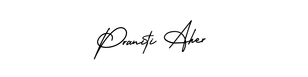 Design your own signature with our free online signature maker. With this signature software, you can create a handwritten (AmerikaSignatureDemo-Regular) signature for name Praniti Aher. Praniti Aher signature style 3 images and pictures png