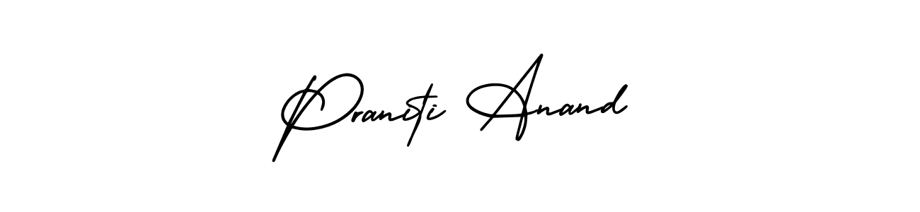How to make Praniti Anand name signature. Use AmerikaSignatureDemo-Regular style for creating short signs online. This is the latest handwritten sign. Praniti Anand signature style 3 images and pictures png