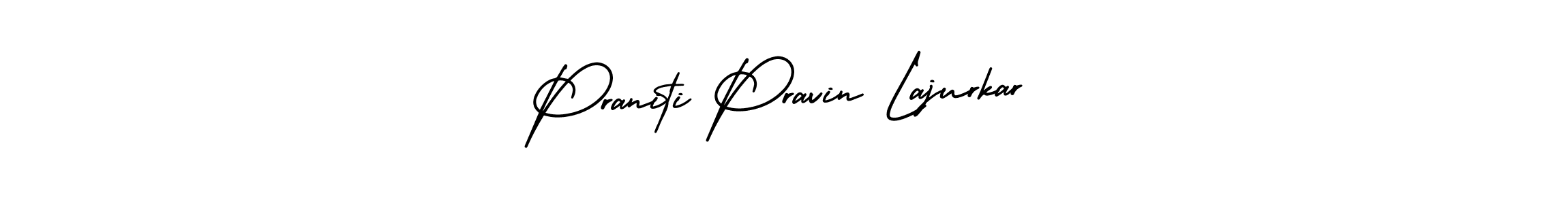 Design your own signature with our free online signature maker. With this signature software, you can create a handwritten (AmerikaSignatureDemo-Regular) signature for name Praniti Pravin Lajurkar. Praniti Pravin Lajurkar signature style 3 images and pictures png