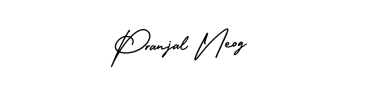 It looks lik you need a new signature style for name Pranjal Neog. Design unique handwritten (AmerikaSignatureDemo-Regular) signature with our free signature maker in just a few clicks. Pranjal Neog signature style 3 images and pictures png