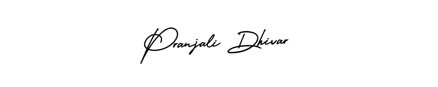 Make a beautiful signature design for name Pranjali Dhivar. With this signature (AmerikaSignatureDemo-Regular) style, you can create a handwritten signature for free. Pranjali Dhivar signature style 3 images and pictures png