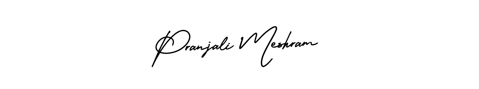 Pranjali Meshram stylish signature style. Best Handwritten Sign (AmerikaSignatureDemo-Regular) for my name. Handwritten Signature Collection Ideas for my name Pranjali Meshram. Pranjali Meshram signature style 3 images and pictures png