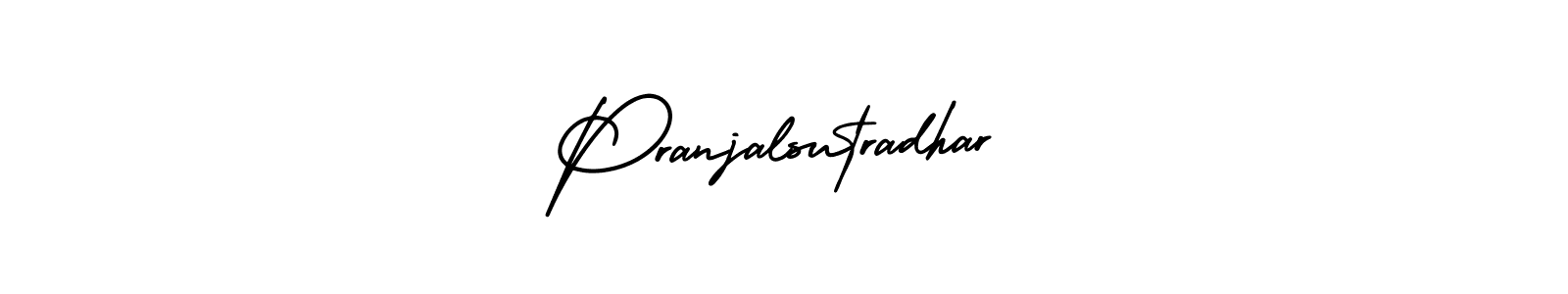 AmerikaSignatureDemo-Regular is a professional signature style that is perfect for those who want to add a touch of class to their signature. It is also a great choice for those who want to make their signature more unique. Get Pranjalsutradhar name to fancy signature for free. Pranjalsutradhar signature style 3 images and pictures png