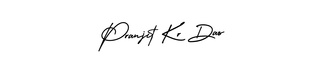 How to make Pranjit Kr Das name signature. Use AmerikaSignatureDemo-Regular style for creating short signs online. This is the latest handwritten sign. Pranjit Kr Das signature style 3 images and pictures png