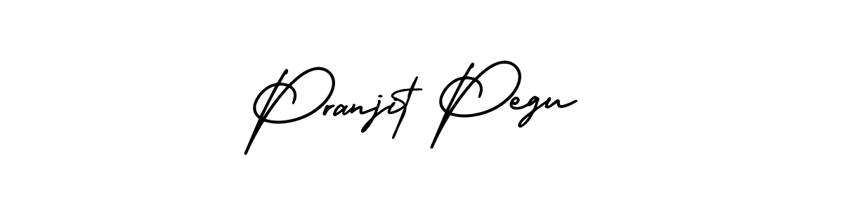 Make a beautiful signature design for name Pranjit Pegu. With this signature (AmerikaSignatureDemo-Regular) style, you can create a handwritten signature for free. Pranjit Pegu signature style 3 images and pictures png