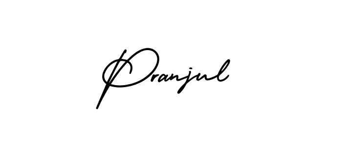 Make a beautiful signature design for name Pranjul. With this signature (AmerikaSignatureDemo-Regular) style, you can create a handwritten signature for free. Pranjul signature style 3 images and pictures png