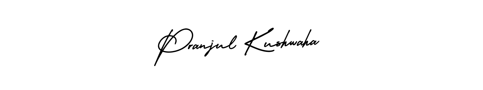 How to make Pranjul Kushwaha name signature. Use AmerikaSignatureDemo-Regular style for creating short signs online. This is the latest handwritten sign. Pranjul Kushwaha signature style 3 images and pictures png