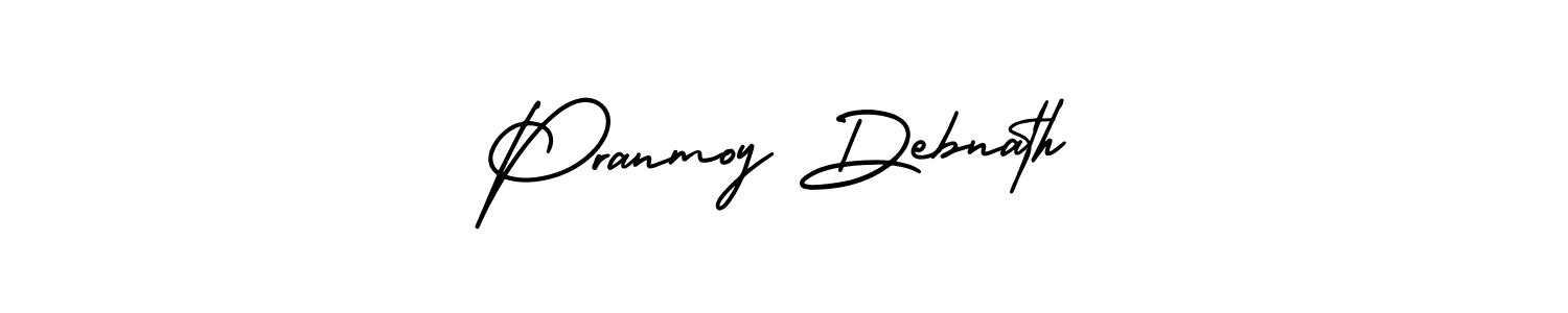 Create a beautiful signature design for name Pranmoy Debnath. With this signature (AmerikaSignatureDemo-Regular) fonts, you can make a handwritten signature for free. Pranmoy Debnath signature style 3 images and pictures png
