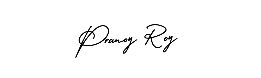 Create a beautiful signature design for name Pranoy Roy. With this signature (AmerikaSignatureDemo-Regular) fonts, you can make a handwritten signature for free. Pranoy Roy signature style 3 images and pictures png