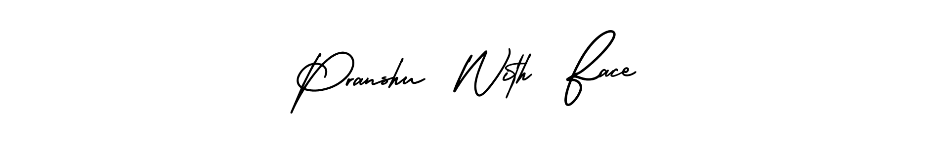 AmerikaSignatureDemo-Regular is a professional signature style that is perfect for those who want to add a touch of class to their signature. It is also a great choice for those who want to make their signature more unique. Get Pranshu  With  Face name to fancy signature for free. Pranshu  With  Face signature style 3 images and pictures png
