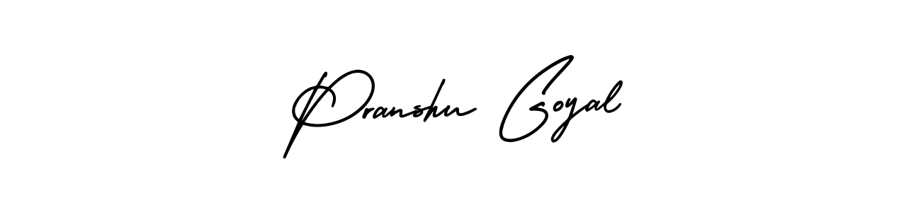 Make a short Pranshu Goyal signature style. Manage your documents anywhere anytime using AmerikaSignatureDemo-Regular. Create and add eSignatures, submit forms, share and send files easily. Pranshu Goyal signature style 3 images and pictures png