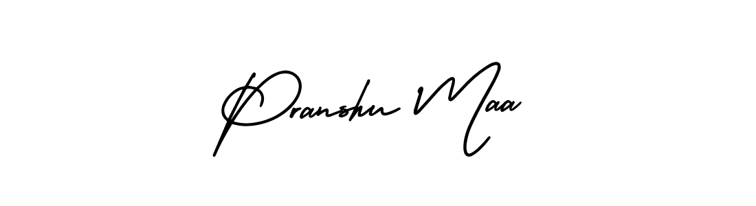 Design your own signature with our free online signature maker. With this signature software, you can create a handwritten (AmerikaSignatureDemo-Regular) signature for name Pranshu Maa. Pranshu Maa signature style 3 images and pictures png